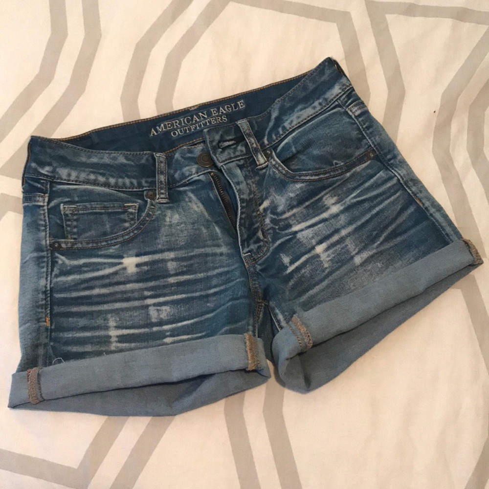 American Eagle super super stretch denim shorts